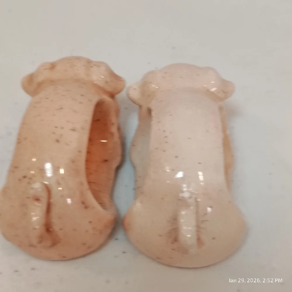Napkin Holders Pig Piggies Pink Ceramic Farmhouse Barnyard Animals SET OF 2